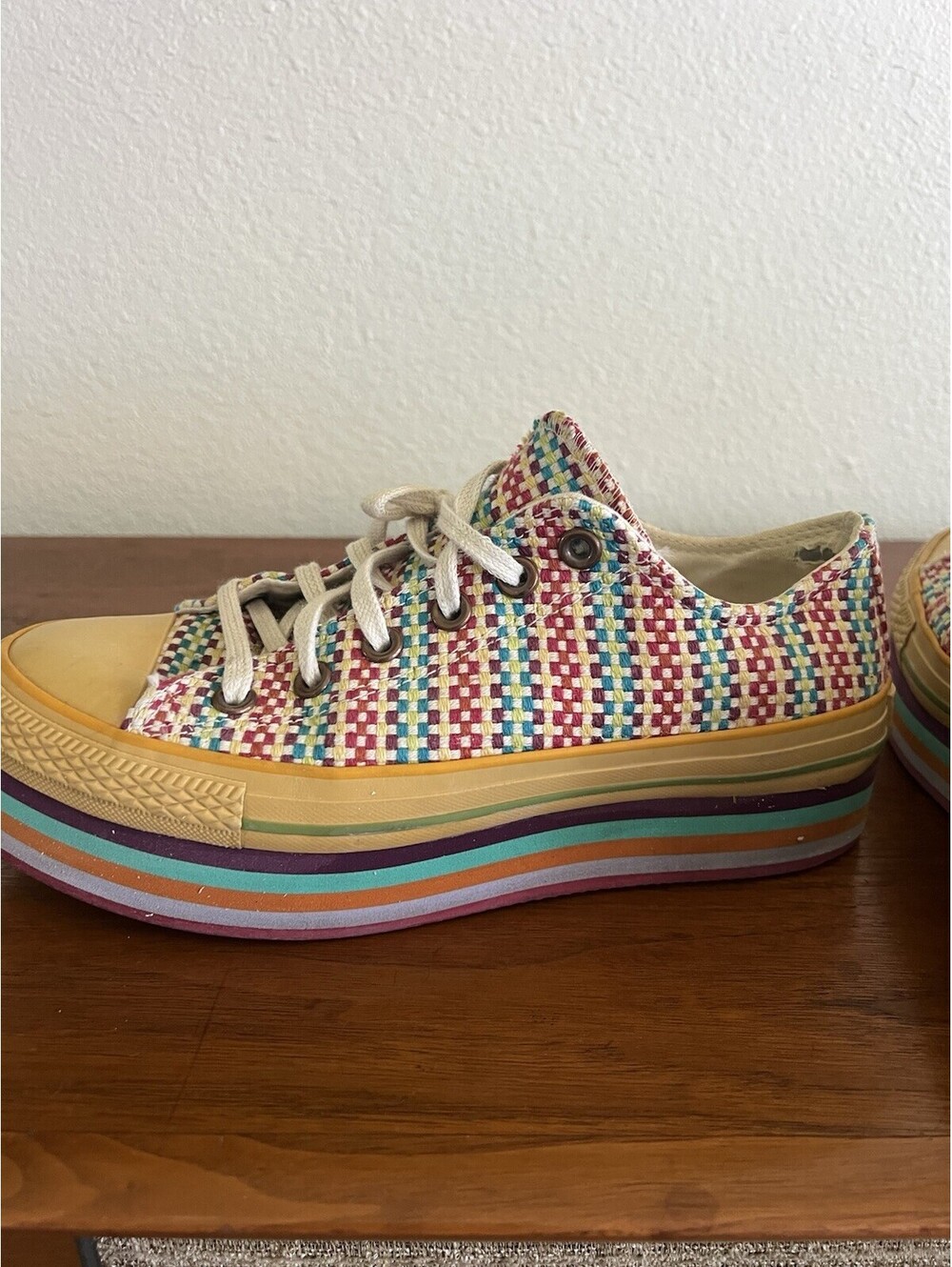 Converse Chuck Taylor All Star Lift OX Multi CoPlatform Sneakers Women Sz. 8 HTF - Picture 4 of 11